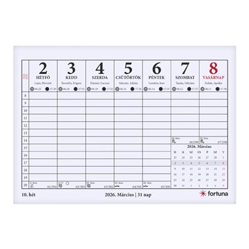 Asztali naptár TA-23 2026. évi holdfázissal