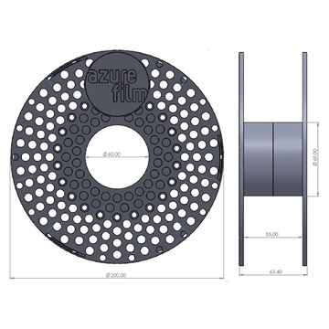 AzureFilm Filament PLA pearl blue, 1,75 mm, 1 kg
