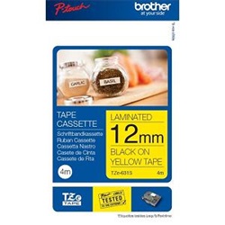 Brother nyomtatószalag Tze-S631 P-touch sárga alap, fekete betű 12mm
