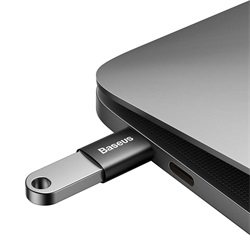 Baseus Ingenuity USB-C USB-A adapter, OTG (fekete)