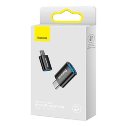 Baseus Ingenuity USB-C USB-A adapter, OTG (fekete)