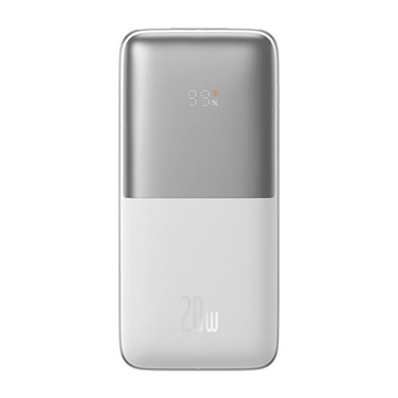 Baseus Power bank Bipow 10000mAh, 2xUSB, USB-C, 20W (fehér)