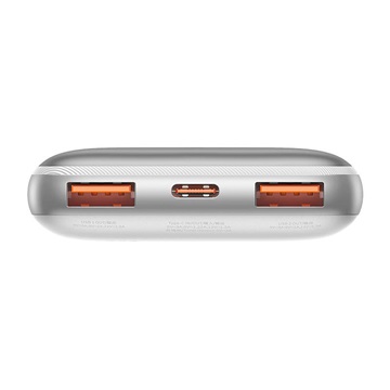 Baseus Power bank Bipow 10000mAh, 2xUSB, USB-C, 20W (fehér)