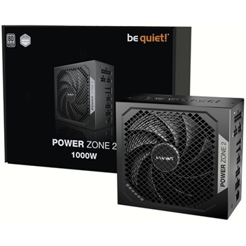 Be Quiet! 1000W Power Zone 2 (80+ Platinum, ATX3.1, moduláris, félpasszív ventilátor, fekete)