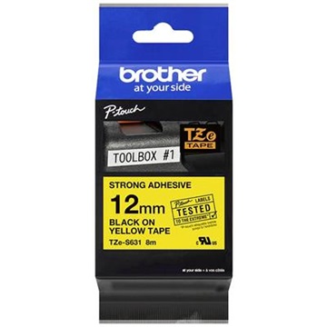 Brother nyomtatószalag Tze-S641 P-touch sárga alap, fekete betű 18mm
