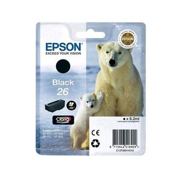 Epson tinta T26014020 black (26) (lejárt szavatosságú termék)