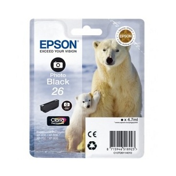 Epson tinta T26114010 photo black (26) (lejárt szavatosságú termék)