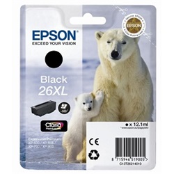 Epson tinta T26214010 black XL (26XL) (sérült csomagolás)