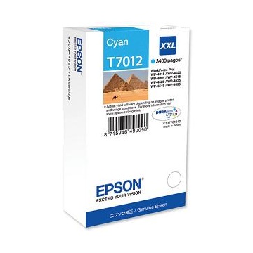 Epson tinta T7012 XXL cyan 3,4k