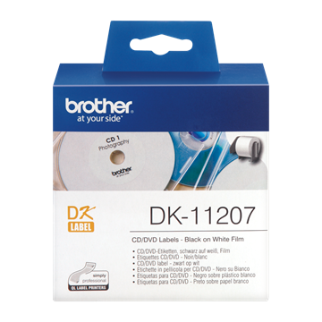 Etikett címke Brother DK-11207 58/58MM 100 db cd/dvd etikett