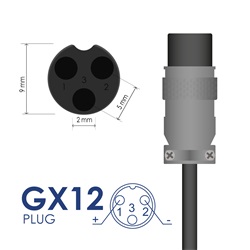 Elektromos roller tápegység 42V/2A 84W GX12 3-pin 9mm ( AK-EV-11 )