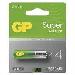 Elem GP Super Alkáli elem AA 4db (ár/csom)