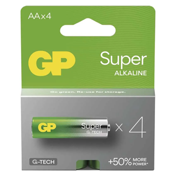 Elem GP Super Alkáli elem AA 4db (ár/csom)