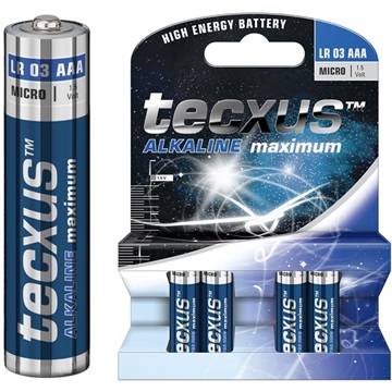 Elem Tecxus LR03/AAA (Micro) elem, 4 db bliszteres csomagolásban Ár/csomag