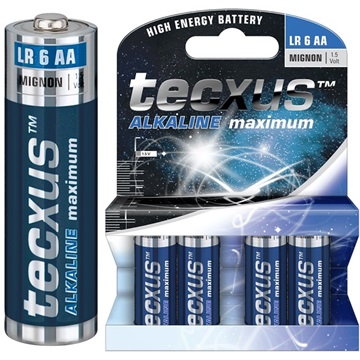 Elem Tecxus LR6/AA (Mignon) elem, 4 db bliszteres csomagolásban Ár/csomag