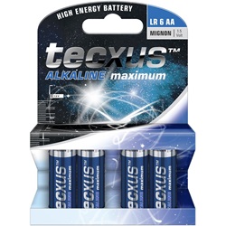 Elem Tecxus LR6/AA (Mignon) elem, 4 db bliszteres csomagolásban Ár/csomag