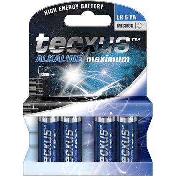 Elem Tecxus LR6/AA (Mignon) elem, 4 db bliszteres csomagolásban Ár/csomag