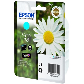 Epson tinta T1802  cyan (18) (hamarosan lejáró szavatosság)