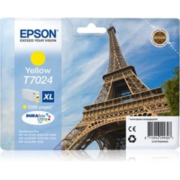 Epson tinta T7024 XL yellow 2k (hamarosan lejáró szavatosság)