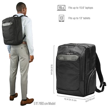 Everki Advance 15,6" notebook hátizsák, fekete (EKP107)