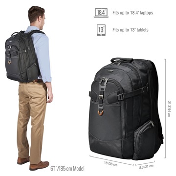 Everki Business 18,4" notebook hátizsák, fekete (EKP120)