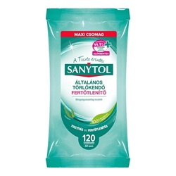 Fertőtlenítő törlőkendő SANYTOL 120db