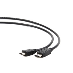 Gembird kábel displayport 1.2V - HDMI 1.4V (APA-APA), 5m, fekete (CC-DP-HDMI-5M)
