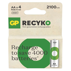 GP ReCyko NiMH Akkumulátor HR6 (AA) 2100mAh 4db (ár/csom)