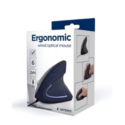 Gembird MUS-ERGO-01 vezetékes ergonómikus egér jobbkezes