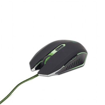 Gembird MUSG-001-G Gamer egér zöld világító