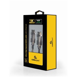 Gembird  Ultra nagy sebességű HDMI kábel Ethernettel, "8K Premium Series", 2 m (CCBP-HDMI8K-2M)