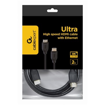 Gembird Ultra nagy sebességű HDMI kábel Ethernettel, "8K Select Series", 2 m (CC-HDMI8K-2M)