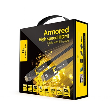 Gembird aktív optikai (AOC) HDMI kábel (apa-apa) 30 m (v2.0, 4k 60Hz) (CCAP-HDMIDD-AOC-30M)