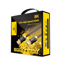 Gembird aktív optikai (AOC) HDMI kábel (apa-apa) 5 m "Premium Series" (v2.1, 8k 60Hz) (CCBP-HDMI8K-AOC-5M)