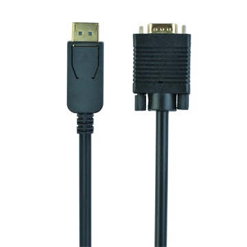 Gembird kábel Displayport 1.1V - VGA (apa-apa), 1,8m, fekete (CCP-DPM-VGAM-6)