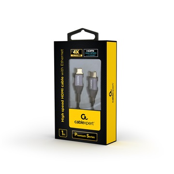 Gembird kábel Hdmi (APA-APA) 1 m "Premium Series" (v2.0, 4k 60Hz) (CCBP-HDMI-1M)