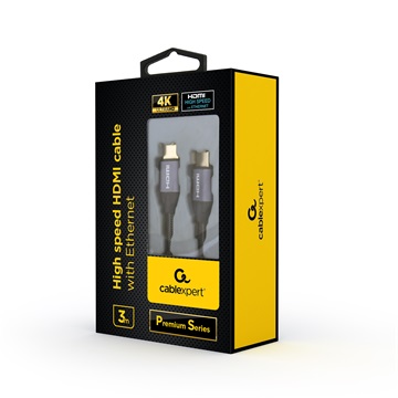 Gembird kábel Hdmi (APA-APA) 7,5 m "Premium Series" (v2.0, 4k 60Hz) (CCBP-HDMI-7.5M)