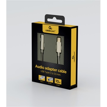 Gembird kábel átalakító USB Type-C Apa - Jack 3.5mm (A-CM-3.5F-01)