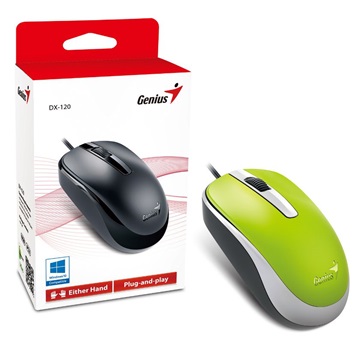Genius egér DX-120 zöld USB
