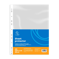 Genotherm lefűzhető, A4, 50 micron fényes víztiszta Bluering® 100 db/csomag,
