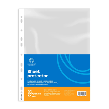 Genotherm lefűzhető, A4, 50 micron fényes víztiszta Bluering® 100 db/csomag,