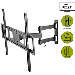 Goobay Basic forgatható-dönthető fali konzol (L) 37"-70"-ig, fekete