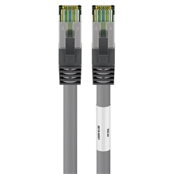 Goobay CAT 8 S/FTP patch kábel, 0,5 m, szürke