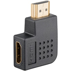 Goobay HDMI (anya) - HDMI (apa) adapter 270°-ban hajlított, horizontális (8K 60Hz), fekete
