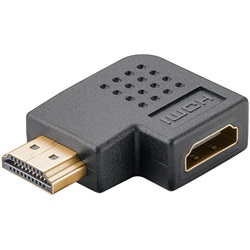 Goobay HDMI (anya) - HDMI (apa) adapter 270°-ban hajlított, horizontális (8K 60Hz), fekete