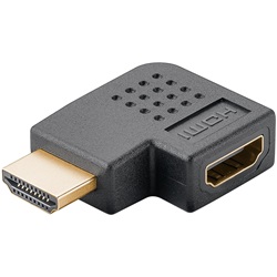 Goobay HDMI (anya) - HDMI (apa) adapter 90°-ban hajlított, horizontális (8K 60Hz), fekete