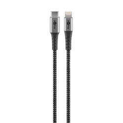Goobay Lightning - USB-C adat- és töltőkábel, 1m, asztroszürke