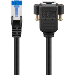 Goobay S/FTP CAT 6A hosszabbító kábel, 1 m, fekete