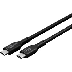 Goobay USB-C 3.2 Gen 1 adat- és gyorstöltő kábel, 240W, 1m, fekete