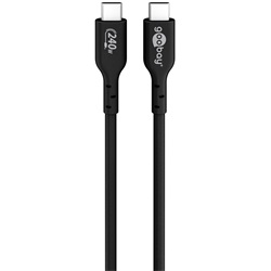 Goobay USB-C 3.2 Gen 1 adat- és gyorstöltő kábel, 240W, 1m, fekete